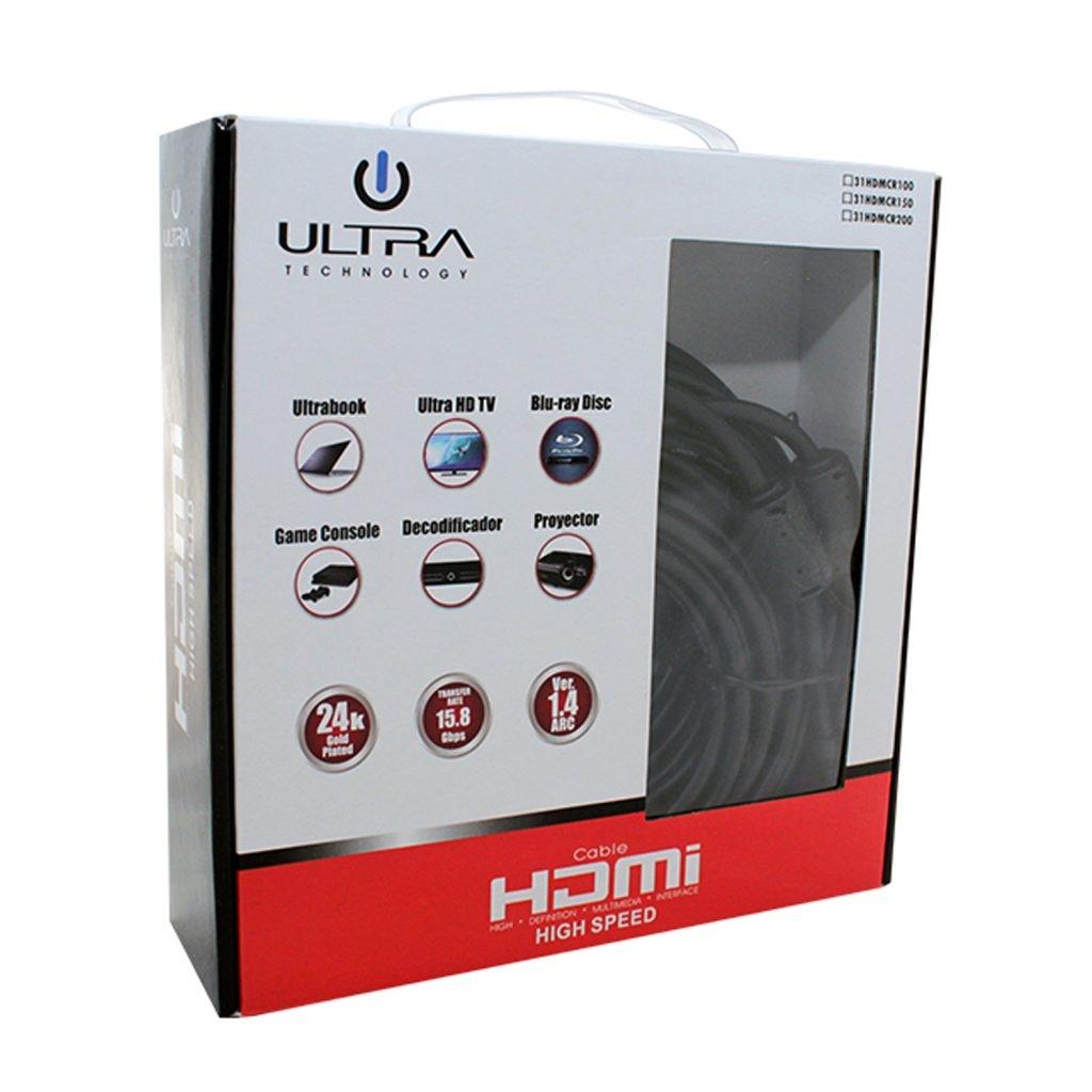 CABLE HDMI 10.0MT 1.4 NEGRO CR100