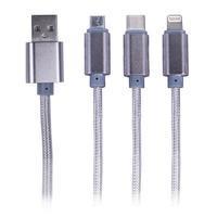 CABLE USB - TRIPLE MICRO/LIGHTNING/USB-C 21522