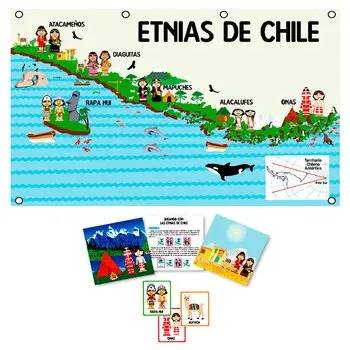 LIBRO ETNIAS DE CHILE C/FICHAS