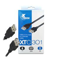CABLE EXTENSION USB 01.8MT 2.0 (A MA - A HE) XTC-301
