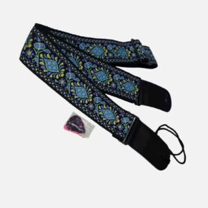 Correa Guit. Bordada Azul Ws098 Cod-30952