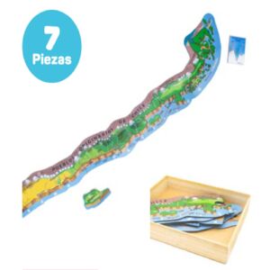 Mapa Etnico De Chile 160 Cm Cja Madera