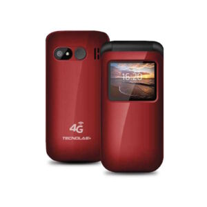 Celular Senior Almeja  4G C/N Linterna Negro-Rojo Tl456